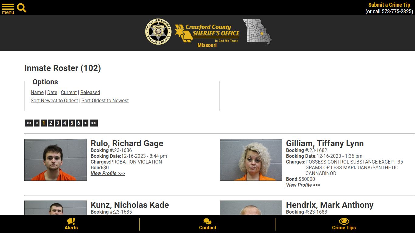 Inmate Roster - Current Inmates Booking Date Descending - Crawford ...